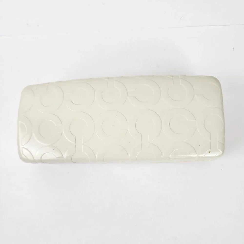 Coach Signature Cream Colored Hardshell Eyeglass Case